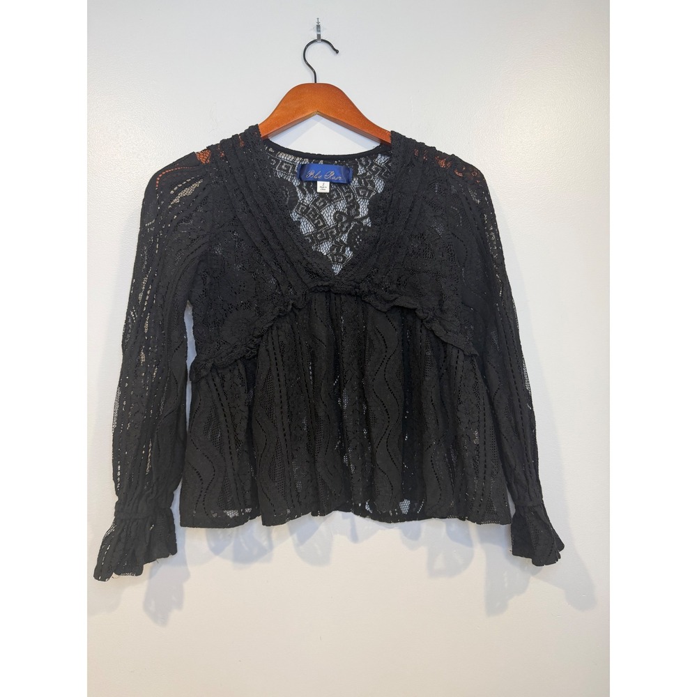 Blue Rain Womens Blouse Small Whimsigoth Fairy Grunge‎ Dark Romantic Goth Witchy